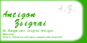 antigon zsigrai business card